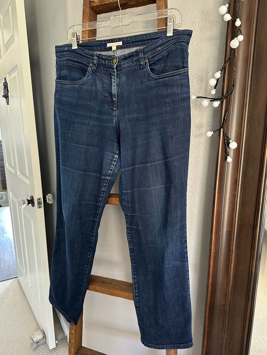 Eileen Fisher Denim - Eileen Fisher Dark Indigo Straight-Leg Jeans, size 12